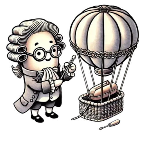 Baguette scientifique XVIIIe Montgolfière