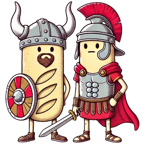 Baguette Viking et Romaine