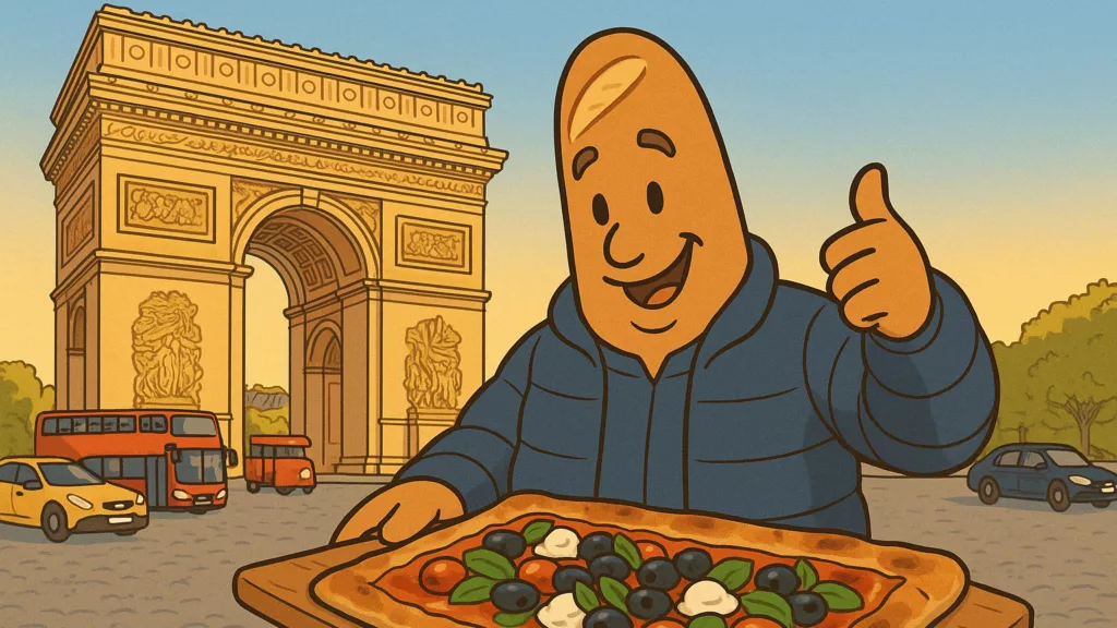 Illustration Baguette Pizza Arc de Triomphe 16_9