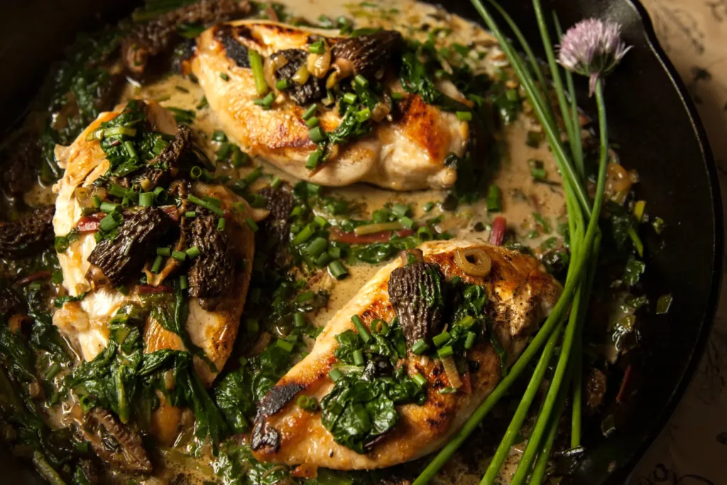 03. Poulet au vin jaune et aux morilles