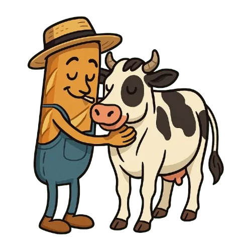 Baguette Agriculteur Vache