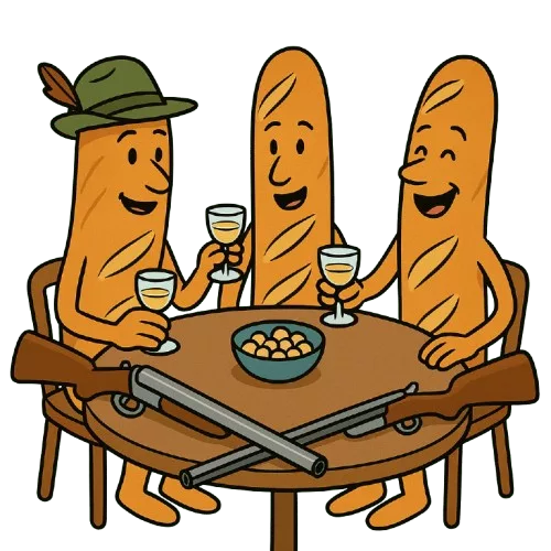 Baguette Chasseurs à l'apéritif