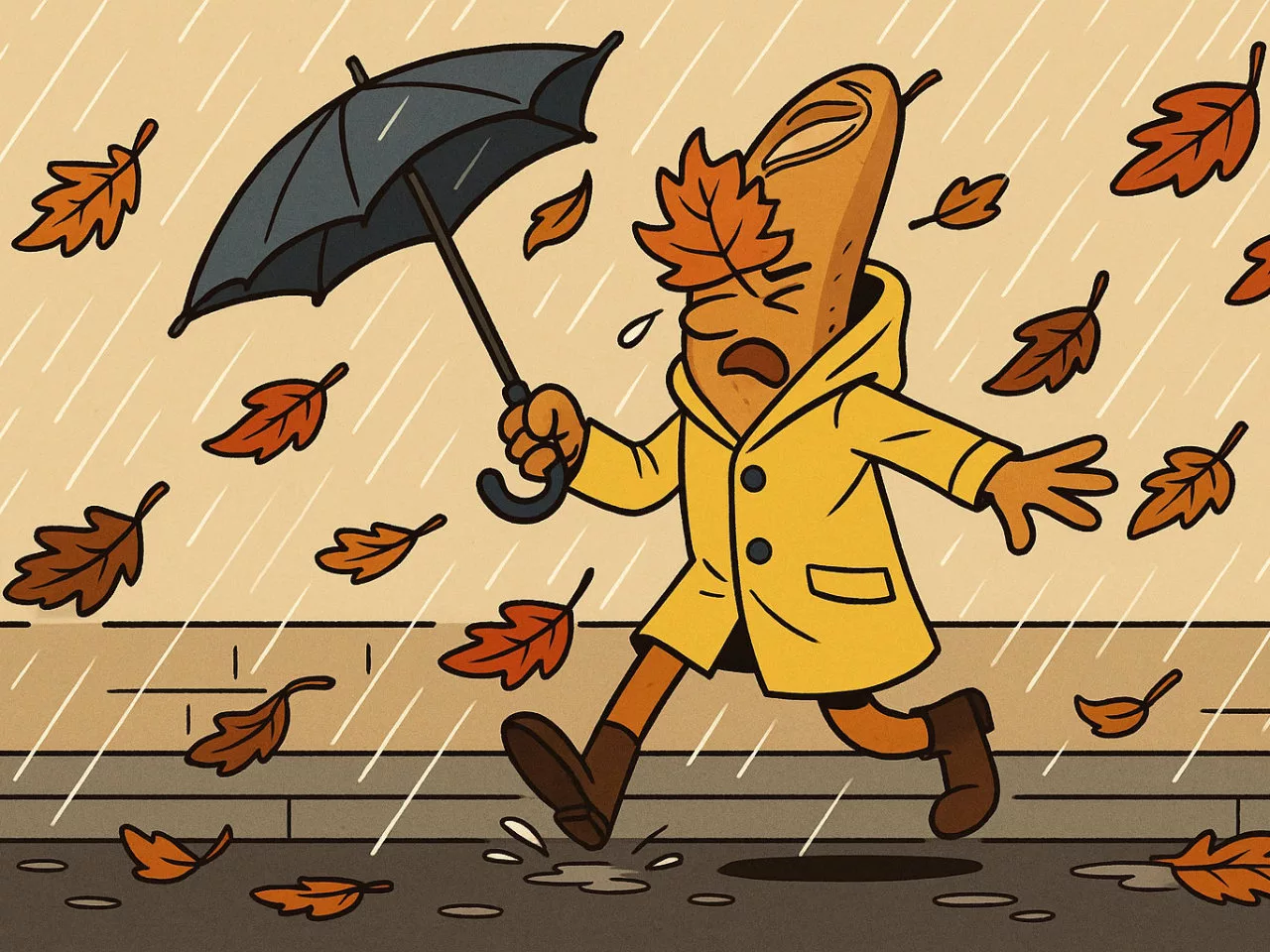 Illustration Baguette Automne Trottoir 4_3