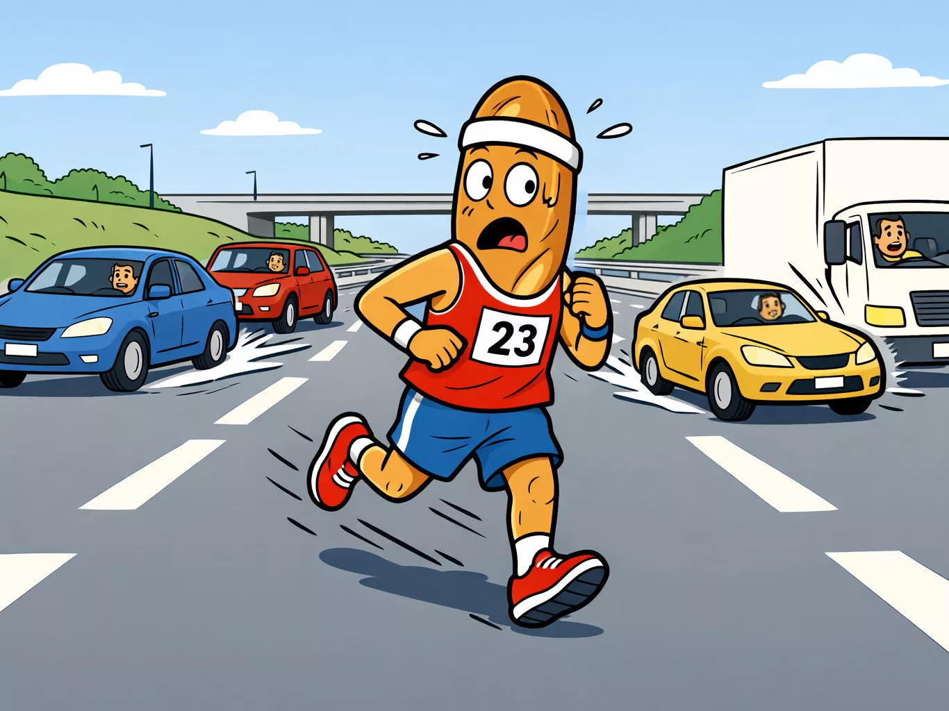 Illustration Baguette Running Autouroute 4_3
