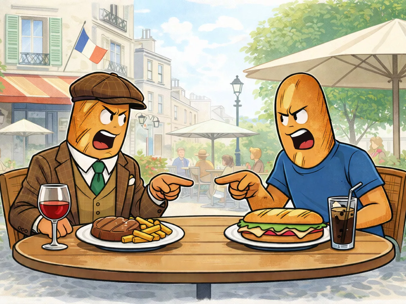 Illustration Baguette Débat Restaurant 4_3